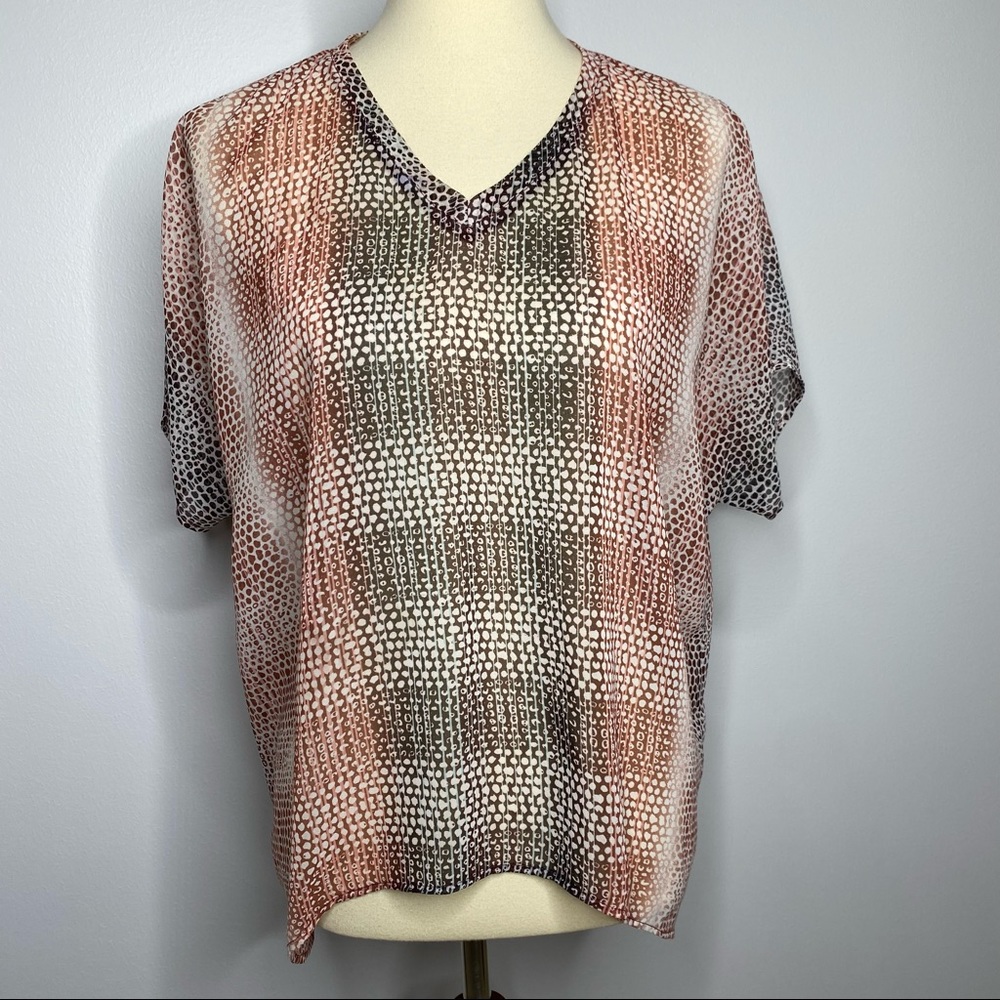 CABI semi sheer kimono sleeve top size xx small